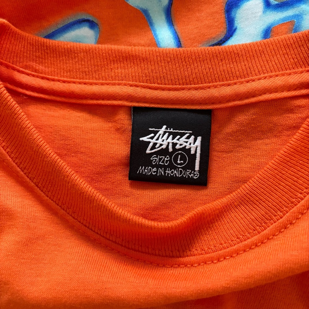 Stussy Mens Melted Tee in Coral - Picture 5 of 6